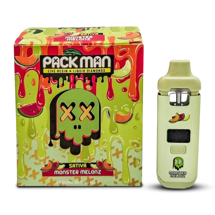 Одноразова вейп ручка Packman 2 мл з дисплеєм